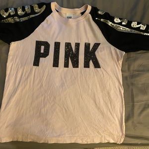 Pink long sleeve Bling shirt lrg